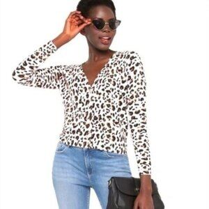 RICKI'S \ Cheetah 🐆 Button Down Cardigan Fine Knit Sweater Cardi Leopard Sz S